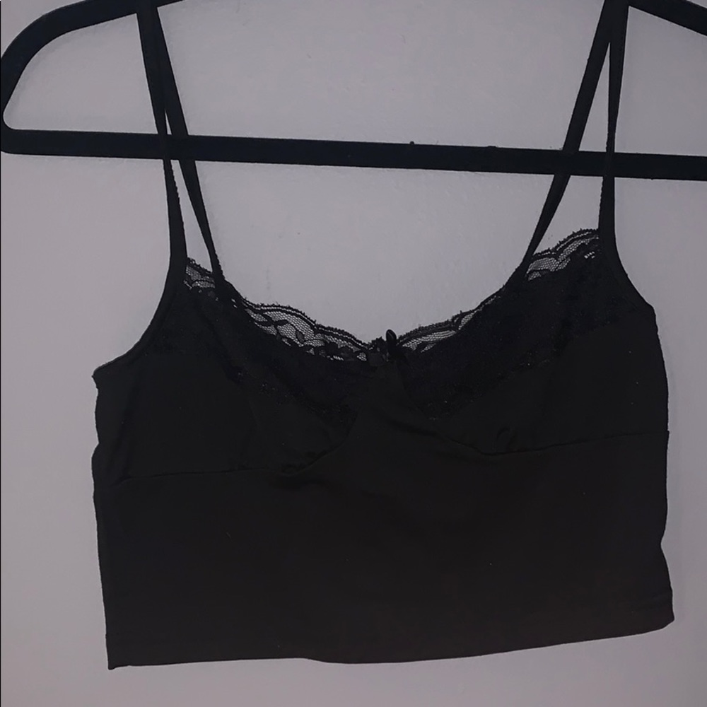 Small black crop top